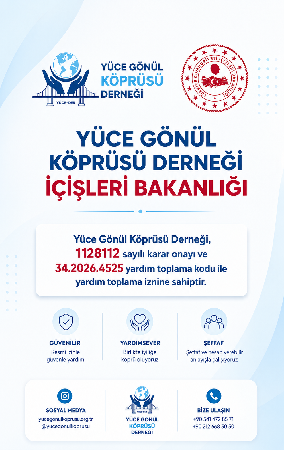 Yüce Gönül Köprüsü Derneği duyurusu